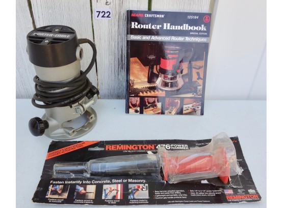 Craftsman Router W/Book & Remington Power Hammer