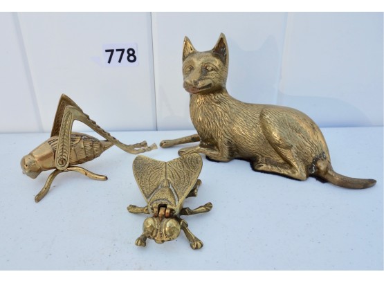 Mid Century Brass Animal Figurines