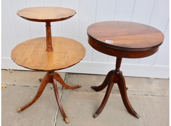 2 Round Antique Tables