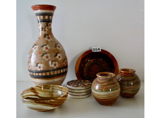 Onyx Vases, Bowl, & More - 054