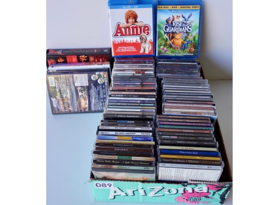 Assorted CD's, DVD's, & BluRay