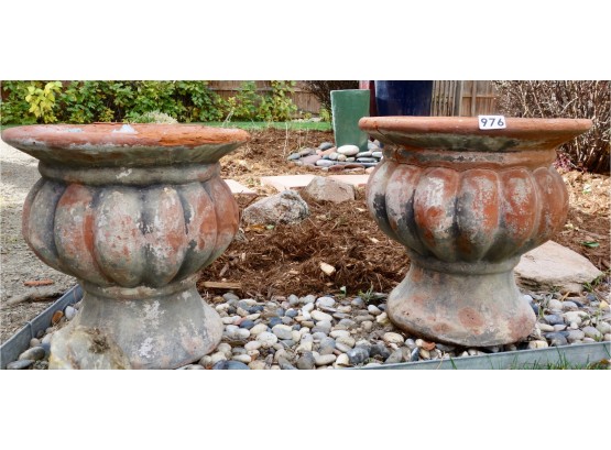 2 Terracotta Planters, As Is
