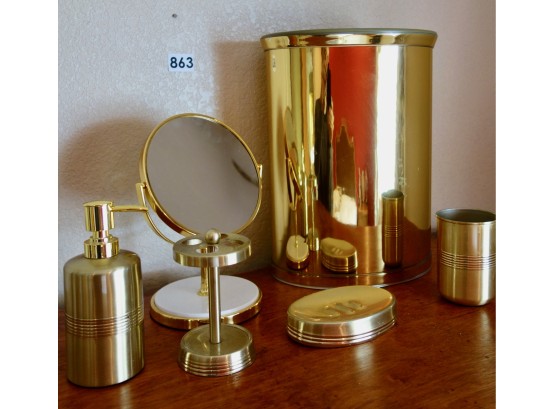 Brass Toned Bathroom Accessories