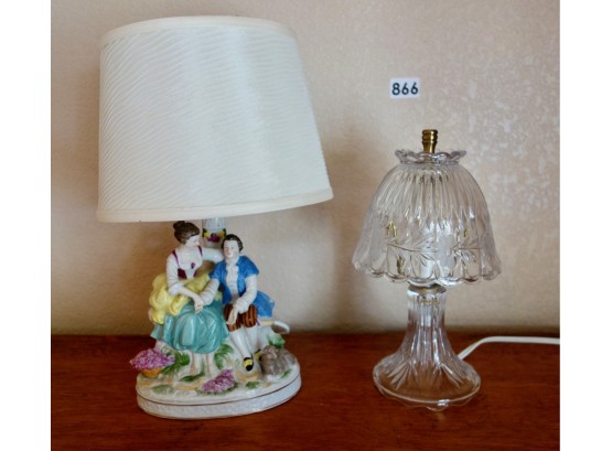 Vintage Figural & Glass Lamps