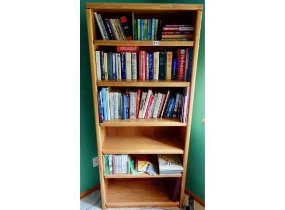 Oak Bookcase W/Adjustable Shelves
