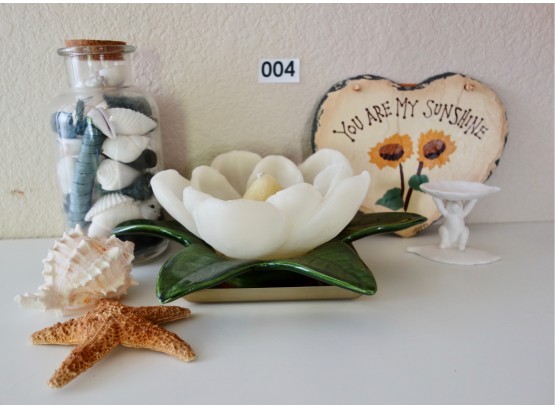 Shells, Large Lotus Candle, & More