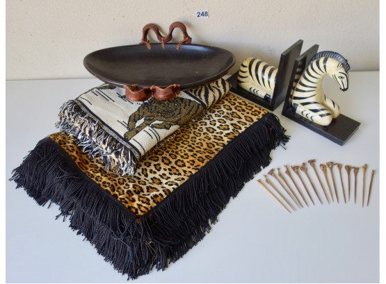 Animal Print Throws, Carved Wood Toothpicks, & More