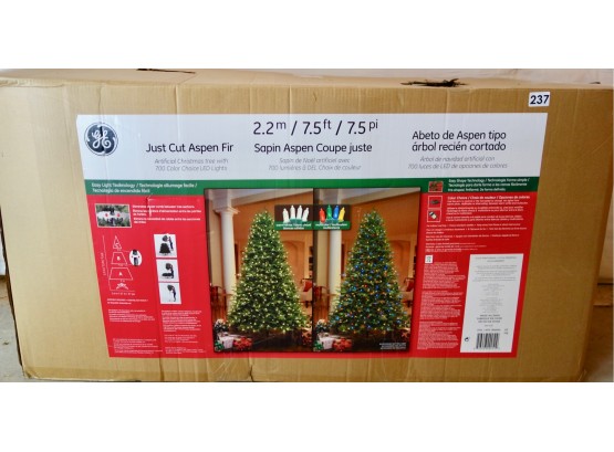 7.5' GE Pre-Lighted Christmas Tree In Box