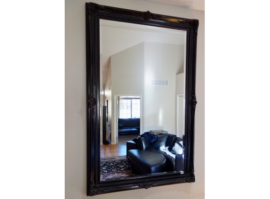 Large Black Ornate Mirror