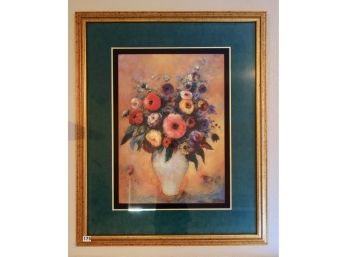 Large Framed Floral Print By Odilon Redon