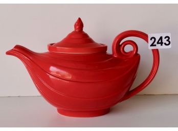 Red Hall Alladin Teapot With Strainer, As Is