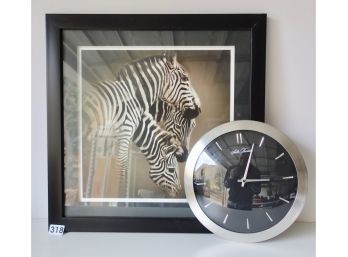 Seth Thomas Wall Clock & Zebra Print