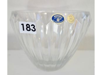Bohemian Lead Crystal Vase From Czech Republic