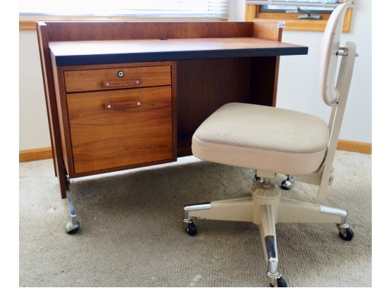 Vintage Designcraft Desk W/Globe Wernick Chair