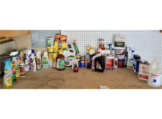 Assorted Household Cleaners, Gardening, & Paint Supplies