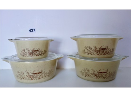 Vintage Forest Fancies Pyrex Bakeware W/Lids In Great Condition