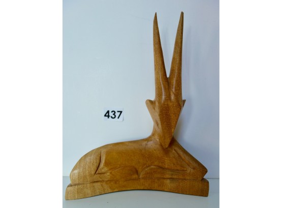 Carved Mid Century Gazelle