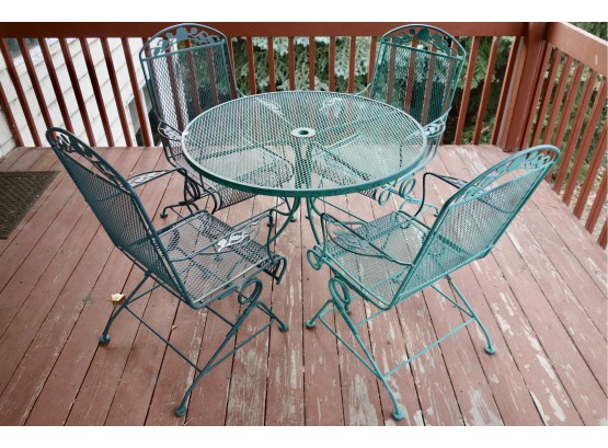40' Sunbeam Metal Patio Table W/4 Chairs