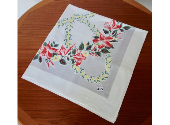 Vintage Simtex Printed Floral Tablecloth