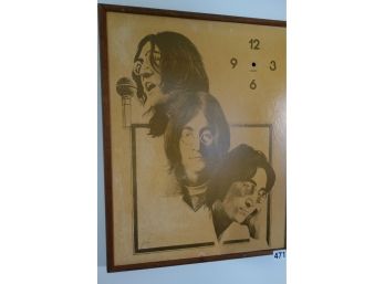 Vintage Framed John Lennon Clock Face