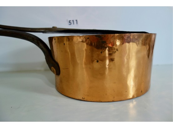 Large Antique Copper Pot WLid