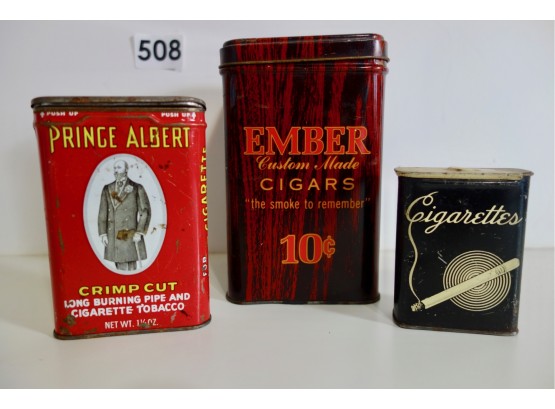 Vintage Tobacco Themed Tins
