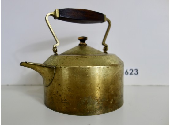 Gorgeous Brass Finish Antique Teapot By P. Sternau & Co