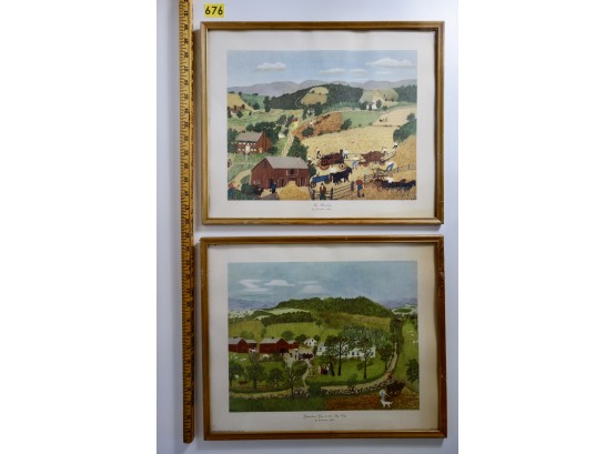 2 Vintage Farm Prints