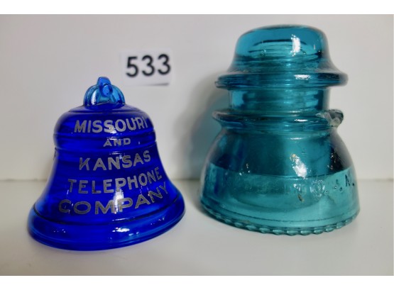 Antique Insulators Including Blue Bell