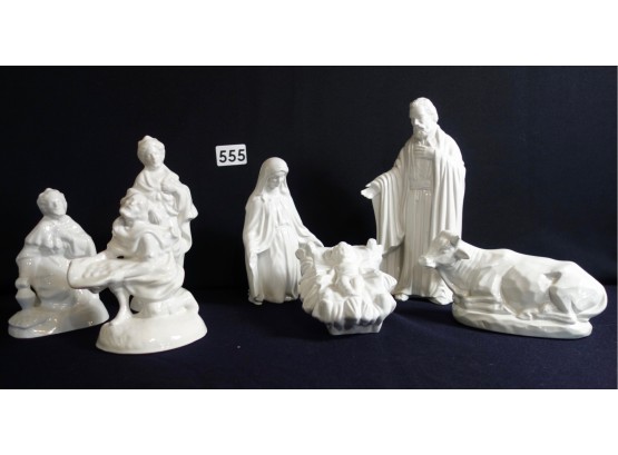 Large White Porcelain Nativity