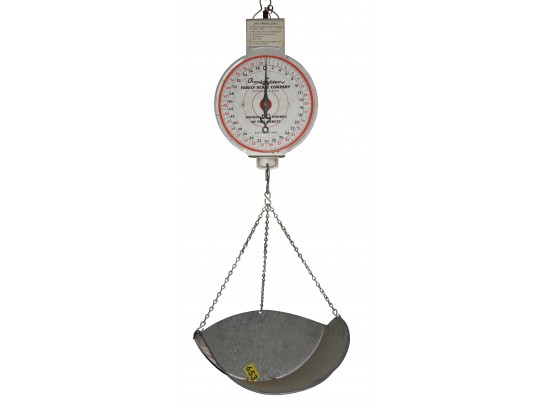 Vintage American Family Scale Company 60 Lb Hanging Scale