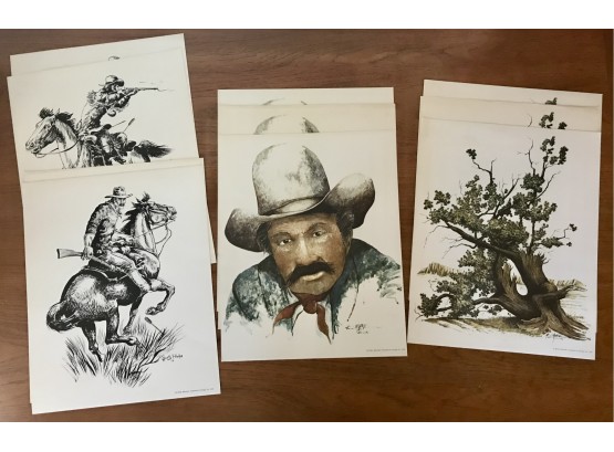 10 1970's Prints Of Artists Rusty Phelps And K.J. Moore