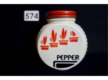 Milk Glass Pepper Shaker