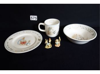 Beatrix Potter Ceramics Signed Lord Wedgewood & Figurines