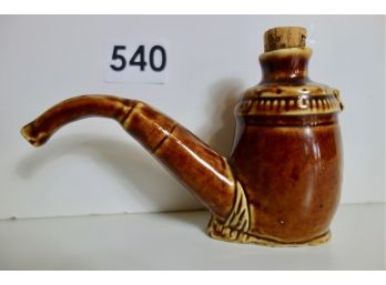 Antique Ceramic Pipe Shaped Tobacco Storage
