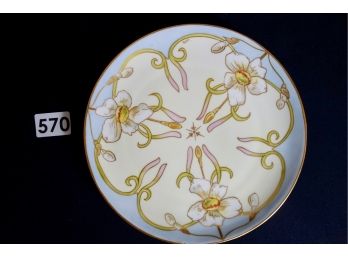 Hand Painted Haviland Plate Signed Scot