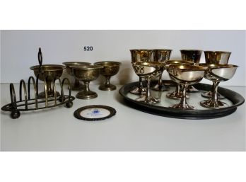 Antique Silver Plate Including Goblets From Historic Hotel Meuhlebach