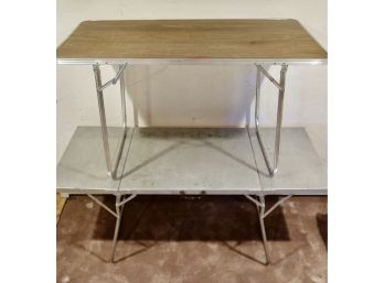 2 Lightweight Vintage Folding Camp Tables