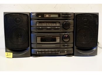 Zenith Stereo With Radio, Cassete, And Cd Player