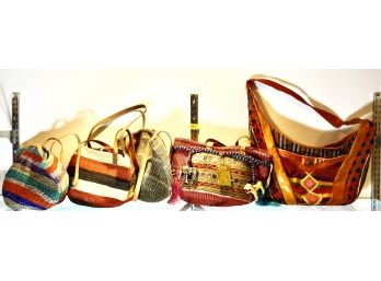 Colorful Jute And Tribal Bags