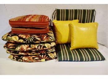 Assorted Outdoor Cushions, Some With Tags Still On
