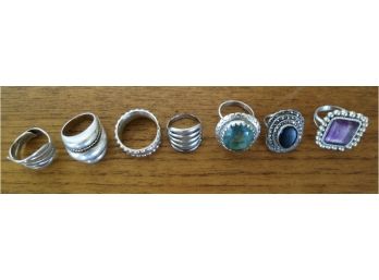 7 Sterling Rings