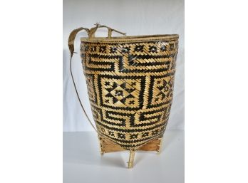 Tribal Basket With Straps