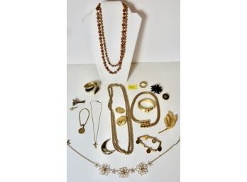 Vintage Gold Toned Jewelry Including Trifari, Monet, & Sara Coventry
