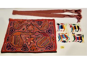 Native American Belt, Mola Art, & More