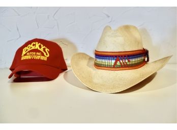 Vintage Trucker Hat & Cool Straw Hat