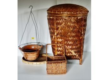 Hamper Basket, Hanging Planter, & More