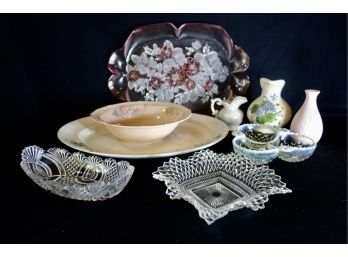 Assorted Vintage China & Glass Serving Items