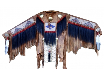Gorgeous Beaded Leather Native American Decorative War Shirt