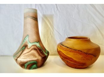 2 Pieces Of Nemadgi Style Pottery